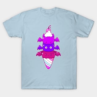 Cute Bat Ice Cream Summer Goth design T-Shirt